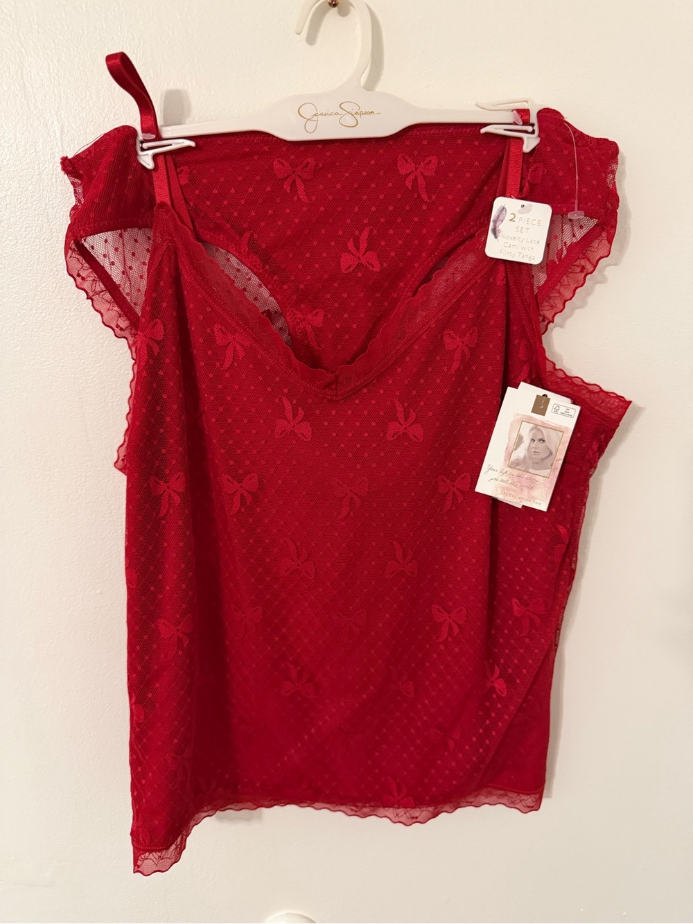 Jessica Simpson mesh tanki & underwear set